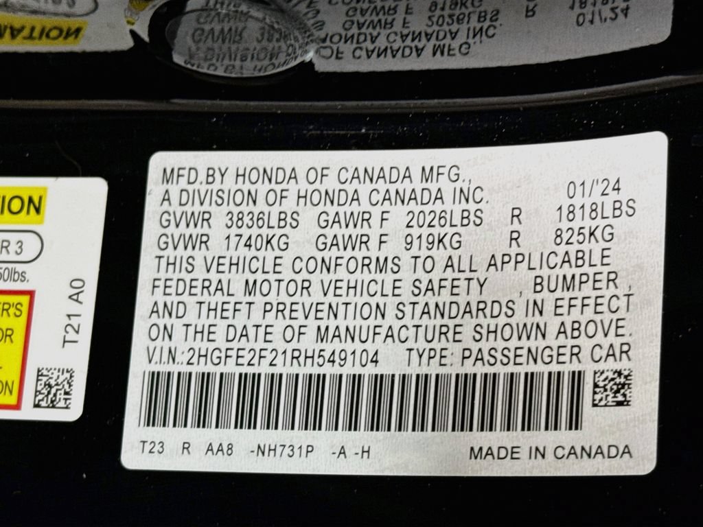 Used 2024 Honda Civic LX image 32