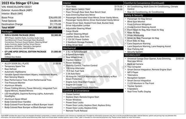 Used 2023 Kia Stinger GT-Line w/ Sun & Sound Package RWD image 7