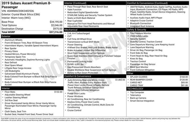 Used 2019 Subaru Ascent Premium image 48