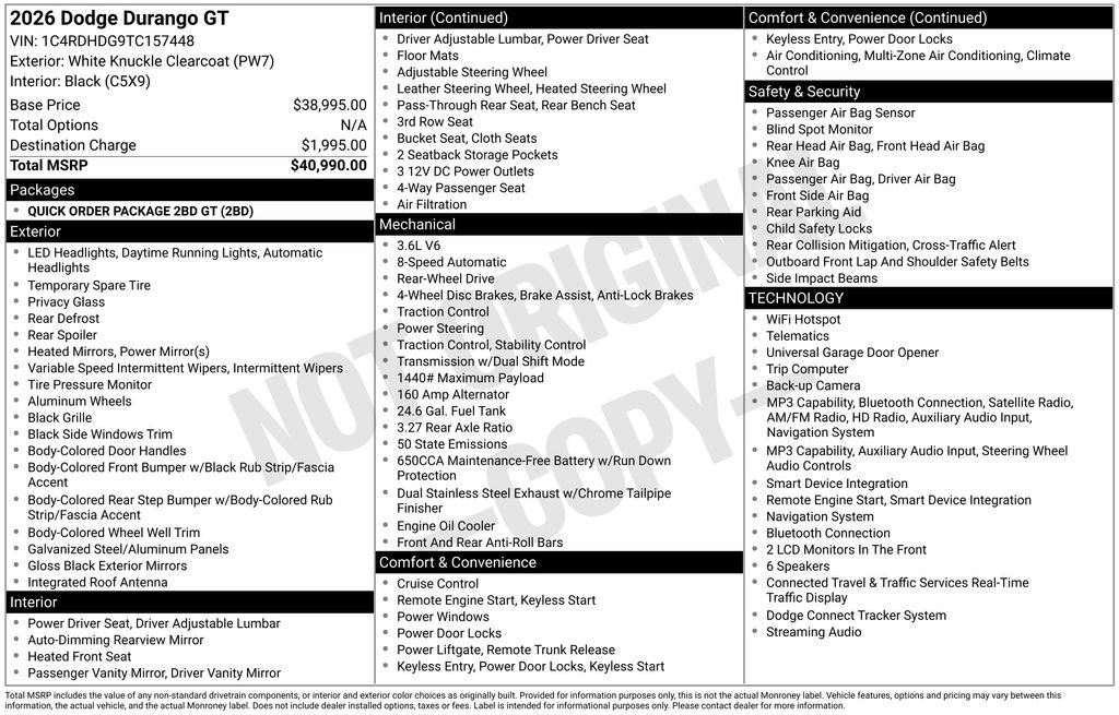 Used 2026 Dodge Durango GT RWD image 24