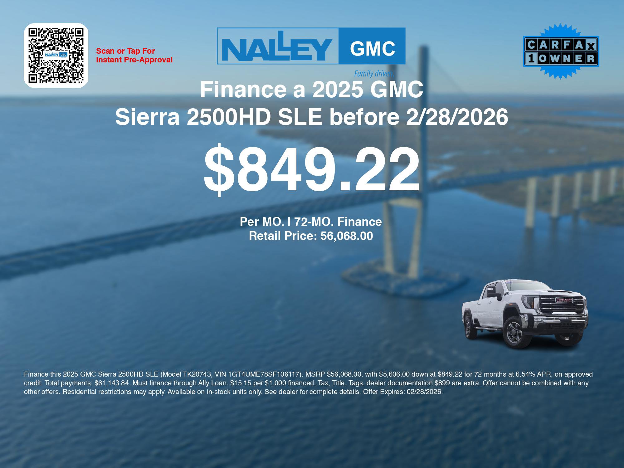 Used 2025 GMC Sierra 2500 SLE w/ SLE Value Package; image 3
