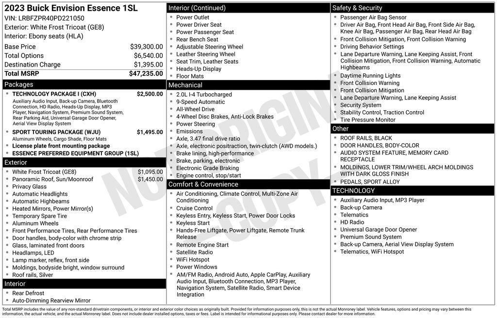 Used 2023 Buick Envision Essence w/ Technology Package I image 12