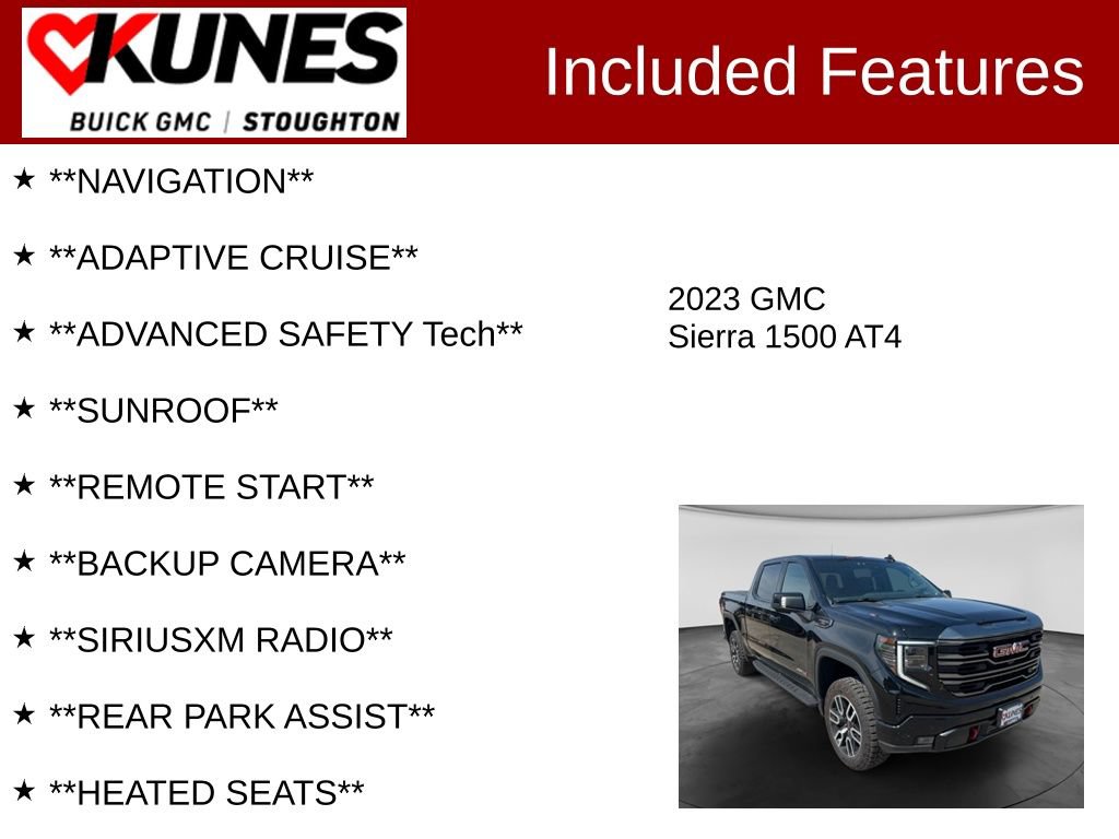 Used 2023 GMC Sierra 1500 AT4 w/ AT4 Premium Package AWD/4WD image 2
