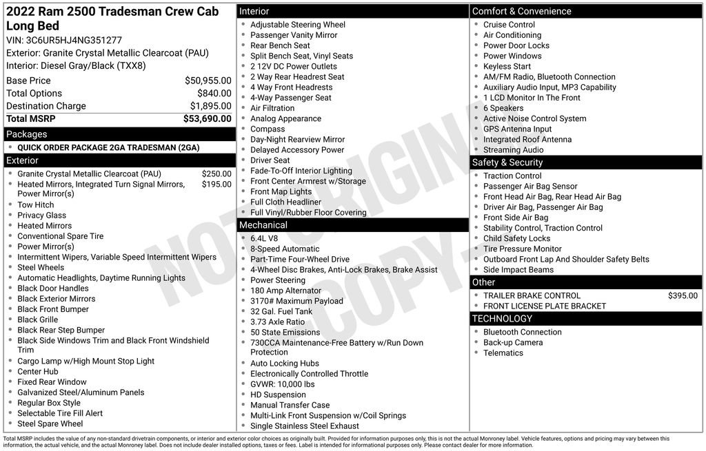 Used 2022 RAM 2500 Tradesman AWD/4WD image 35