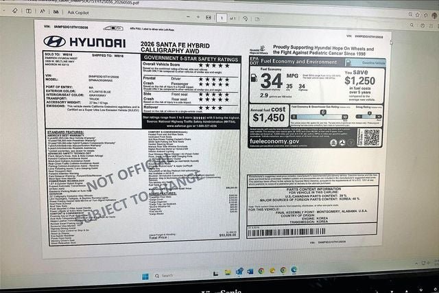 New 2026 Hyundai Santa Fe SEL AWD/4WD image 18