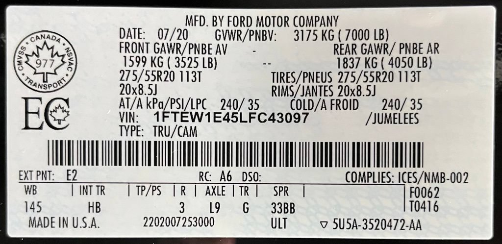 Used 2020 Ford F150 Lariat w/ Equipment Group 502A Luxury AWD/4WD image 61