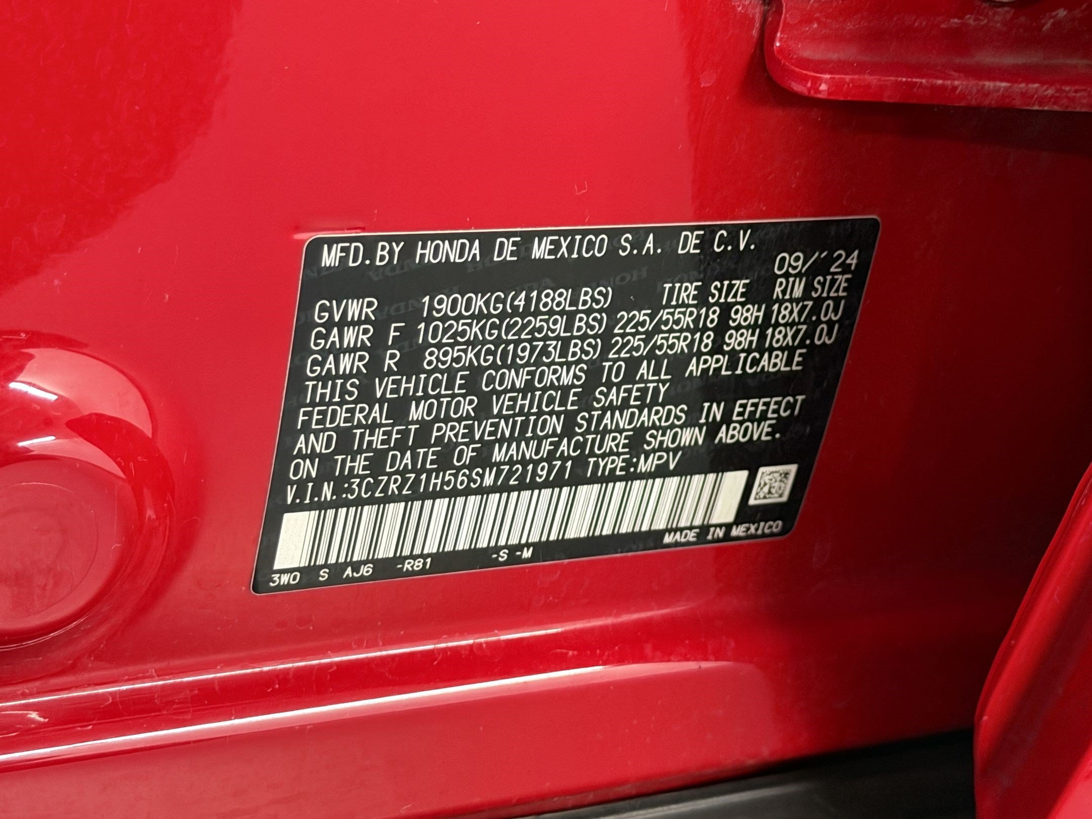 Certified 2025 Honda HR-V Sport image 24