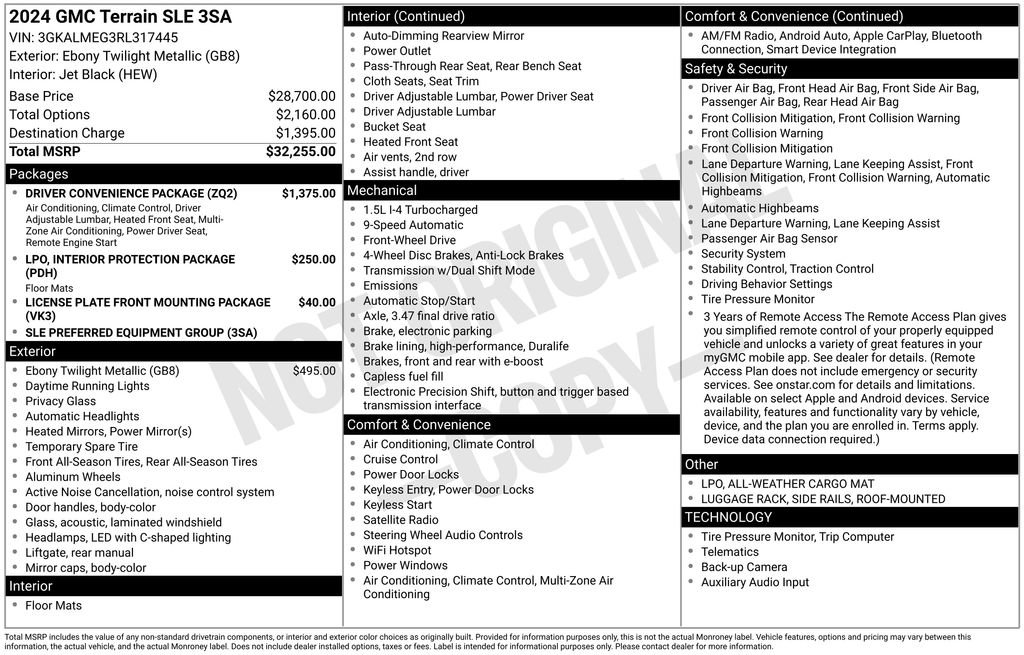 Used 2024 GMC Terrain SLE w/ Driver Convenience Package FWD image 31