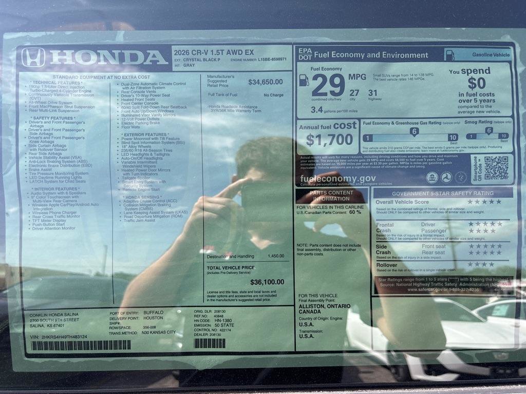 Used 2026 Honda CR-V EX image 20