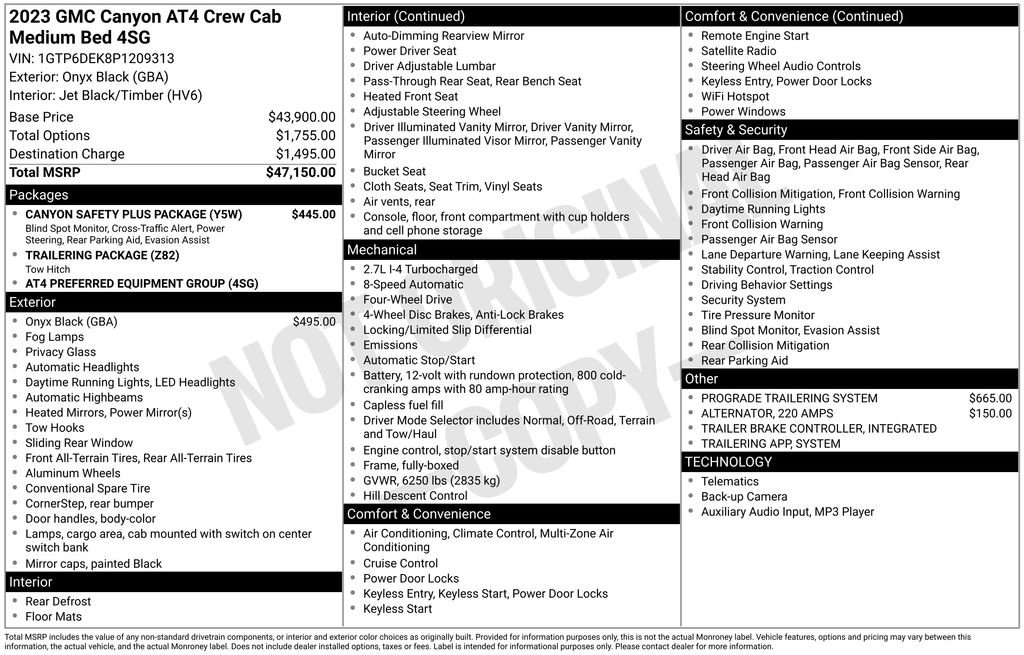 Used 2023 GMC Canyon AT4 w/ Canyon Safety Plus Package image 6