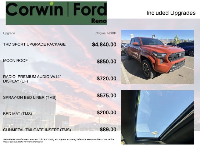Used 2025 Toyota Tacoma TRD Sport w/ TRD Sport Upgrade Package AWD/4WD image 3