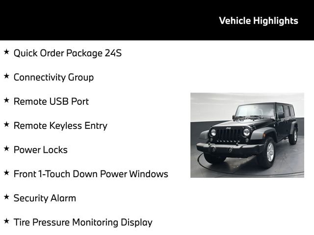 Used 2017 Jeep Wrangler Unlimited Sport w/ Quick Order Package 24S image 5