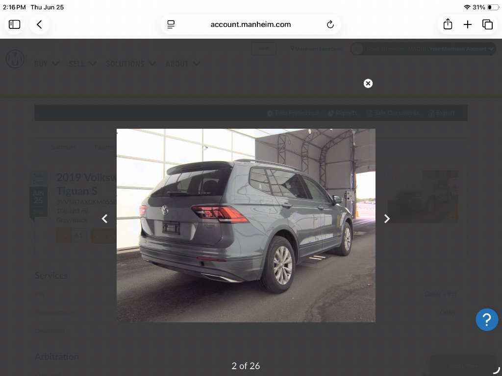 Used 2019 Volkswagen Tiguan S FWD image 2