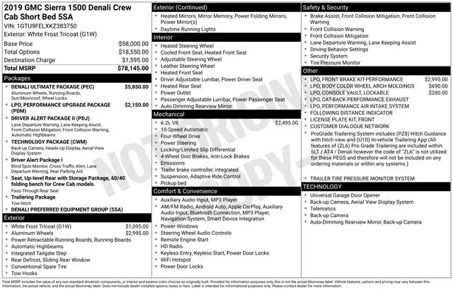 Used 2019 GMC Sierra 1500 Denali w/ Denali Ultimate Package image 32