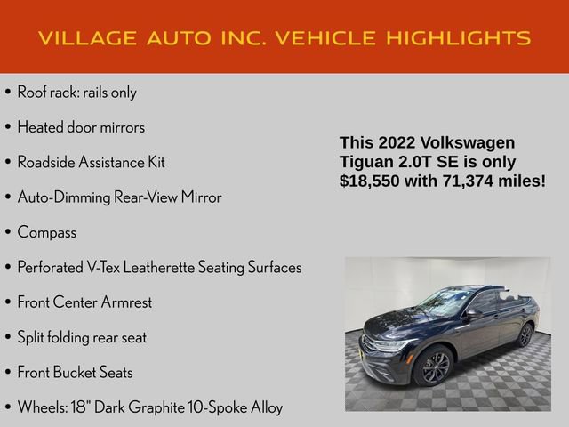 Used 2022 Volkswagen Tiguan SE w/ Panoramic Sunroof Package AWD/4WD image 21