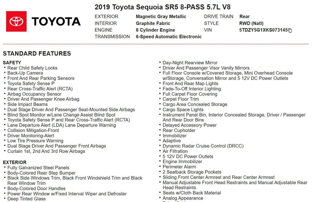 Used 2019 Toyota Sequoia SR5 image 17