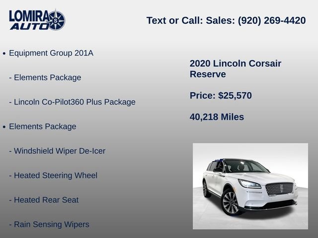 Used 2020 Lincoln Corsair Reserve w/ Equipment Group 201A AWD/4WD image 8