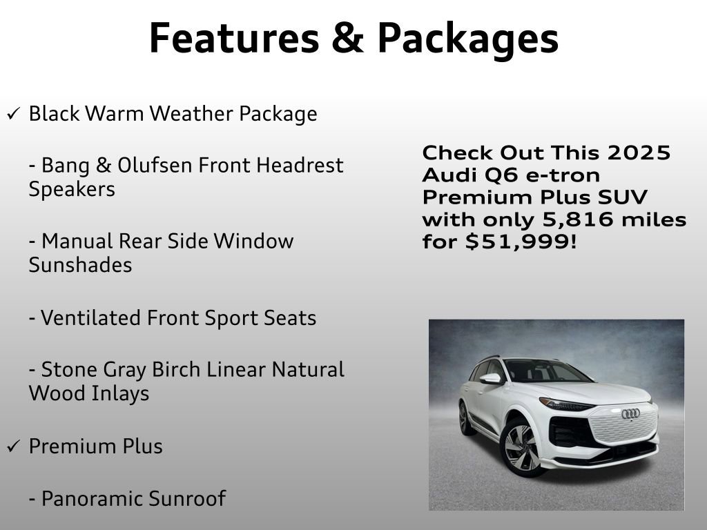 Certified 2025 Audi Q6 e-tron Premium Plus w/ Premium Plus image 20