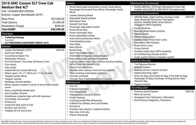 Used 2016 GMC Canyon SLT AWD/4WD image 6