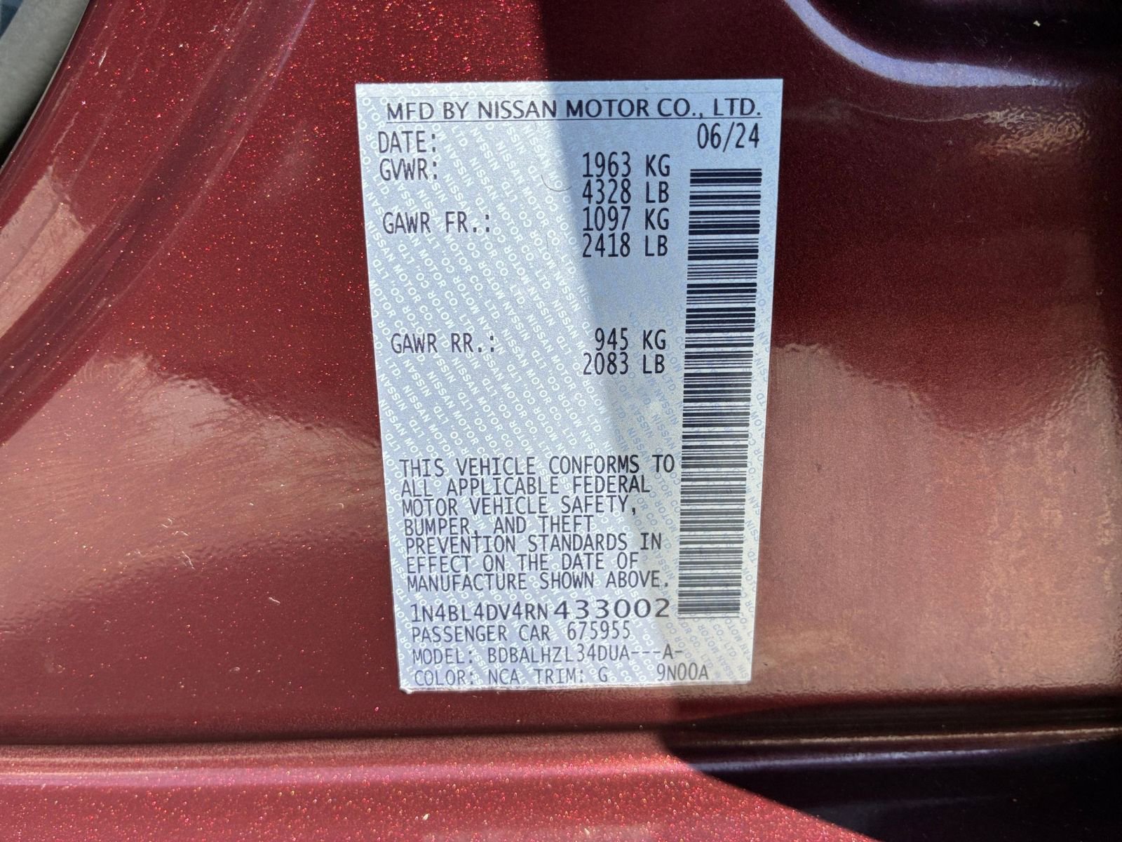 Used 2024 Nissan Altima 2.5 SV FWD image 29