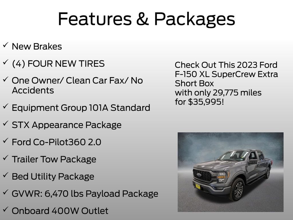 Certified 2023 Ford F150 XL w/ STX Appearance Package AWD/4WD image 4