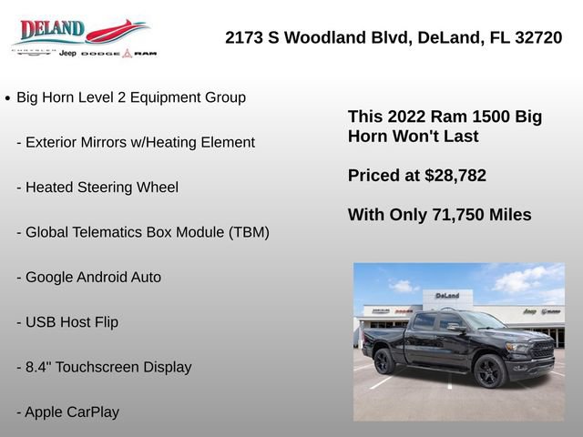 Used 2022 RAM 1500 Big Horn RWD image 30