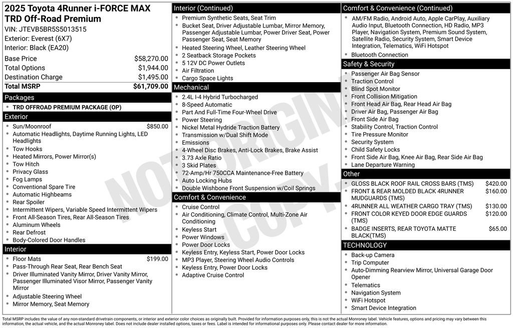 Certified 2025 Toyota 4Runner TRD Off-Road Premium image 11