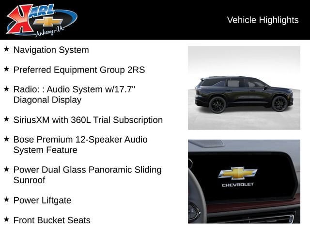 New 2026 Chevrolet Traverse RS AWD/4WD image 3