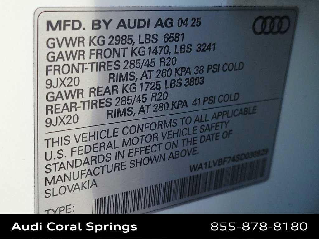Certified 2025 Audi Q7 3.0T Premium Plus w/ Premium Plus Package AWD/4WD image 29