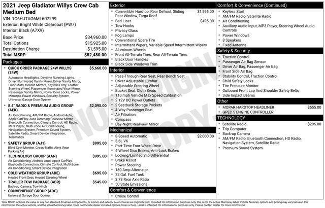 Used 2021 Jeep Gladiator Willys image 7