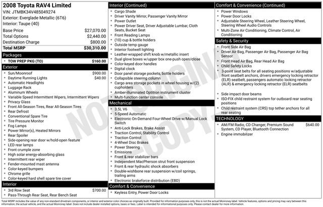 Used 2008 Toyota RAV4 Limited w/ Tow Prep Pkg AWD/4WD image 23