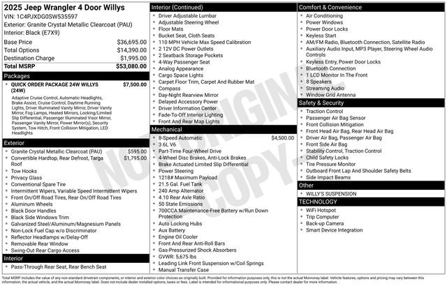 New 2025 Jeep Wrangler Willys image 28