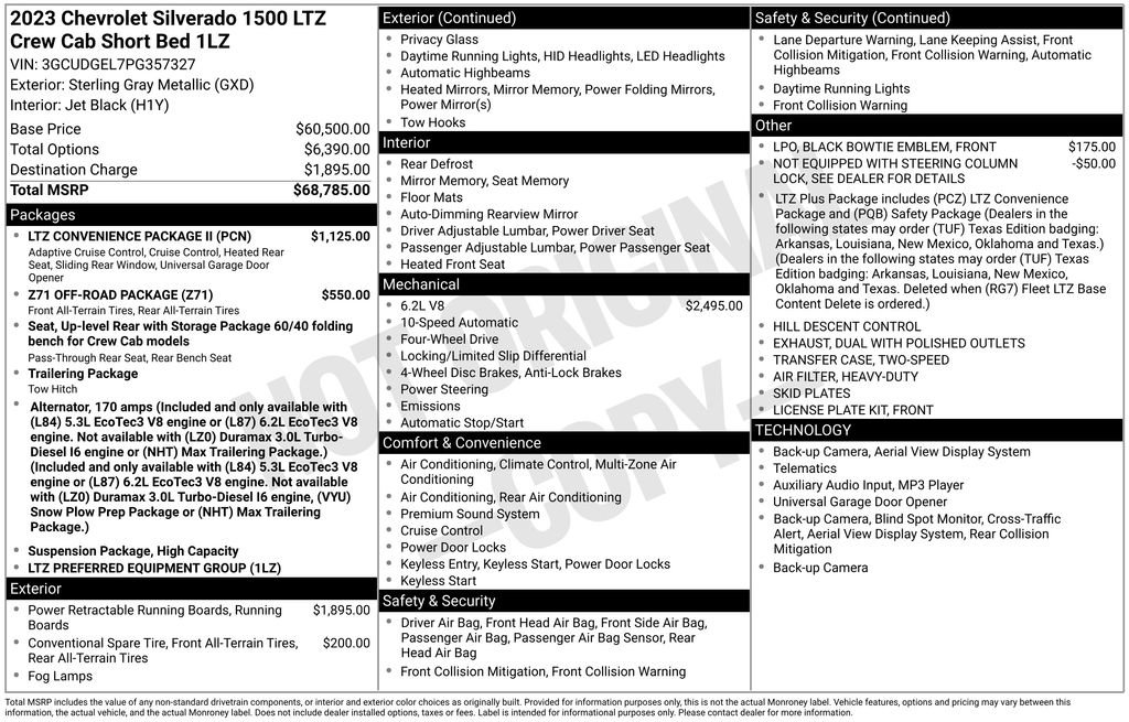 Used 2023 Chevrolet Silverado 1500 LTZ w/ LTZ Convenience Package II image 24