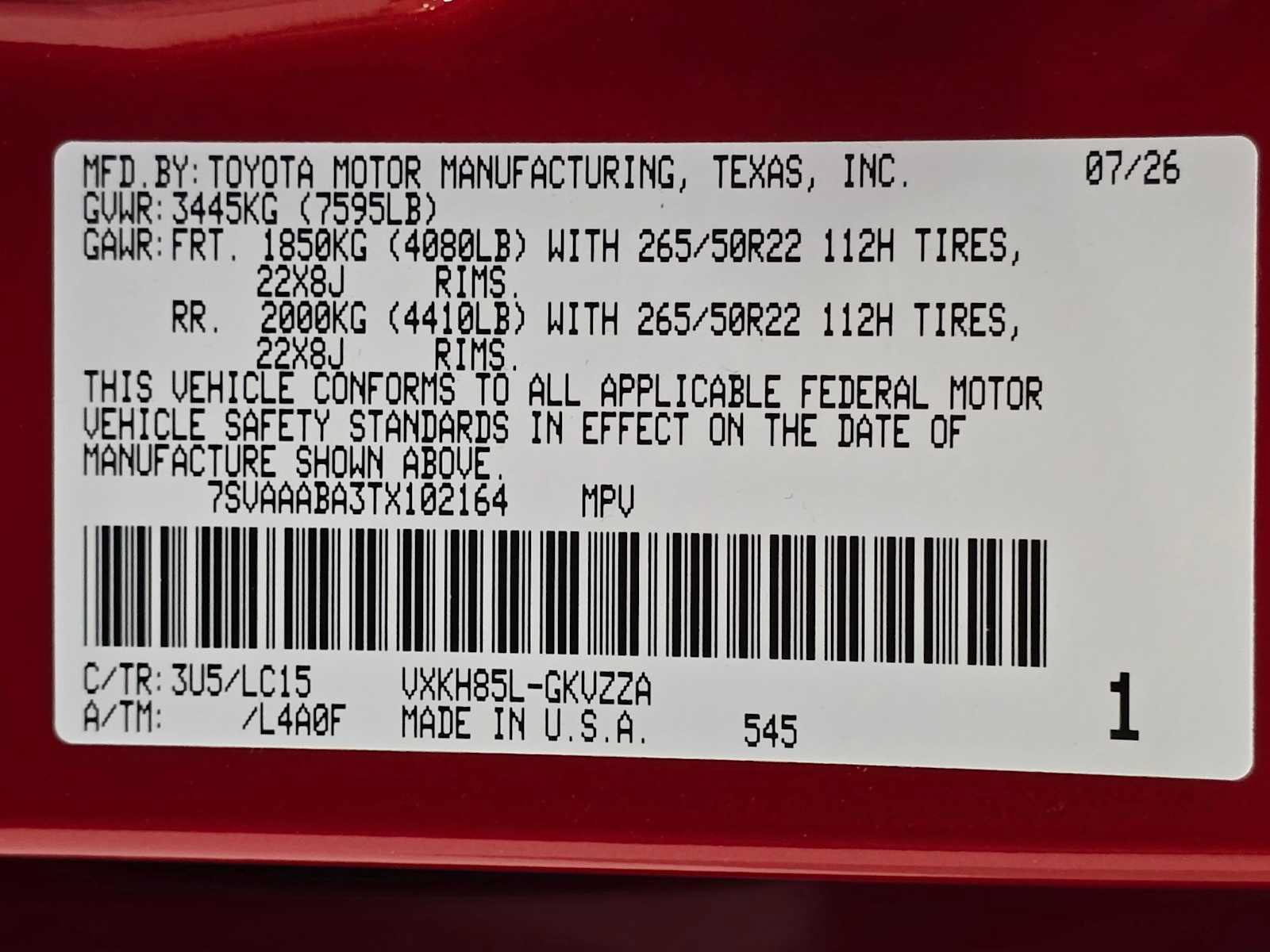 New 2026 Toyota Sequoia Capstone AWD/4WD image 33