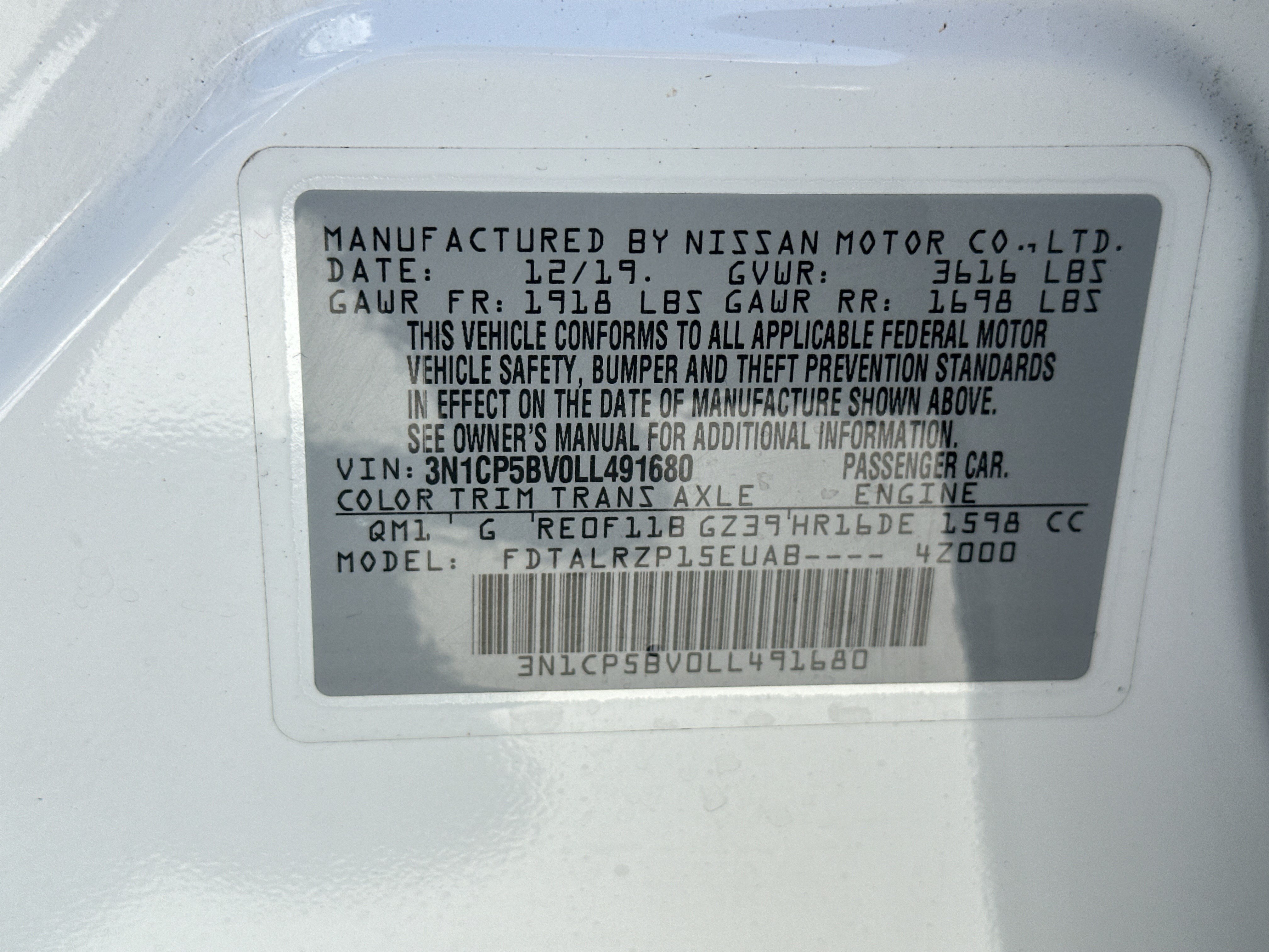 Used 2020 Nissan Kicks S FWD image 35
