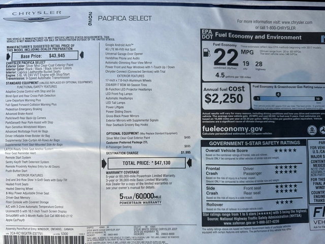 New 2026 Chrysler Pacifica Select image 33