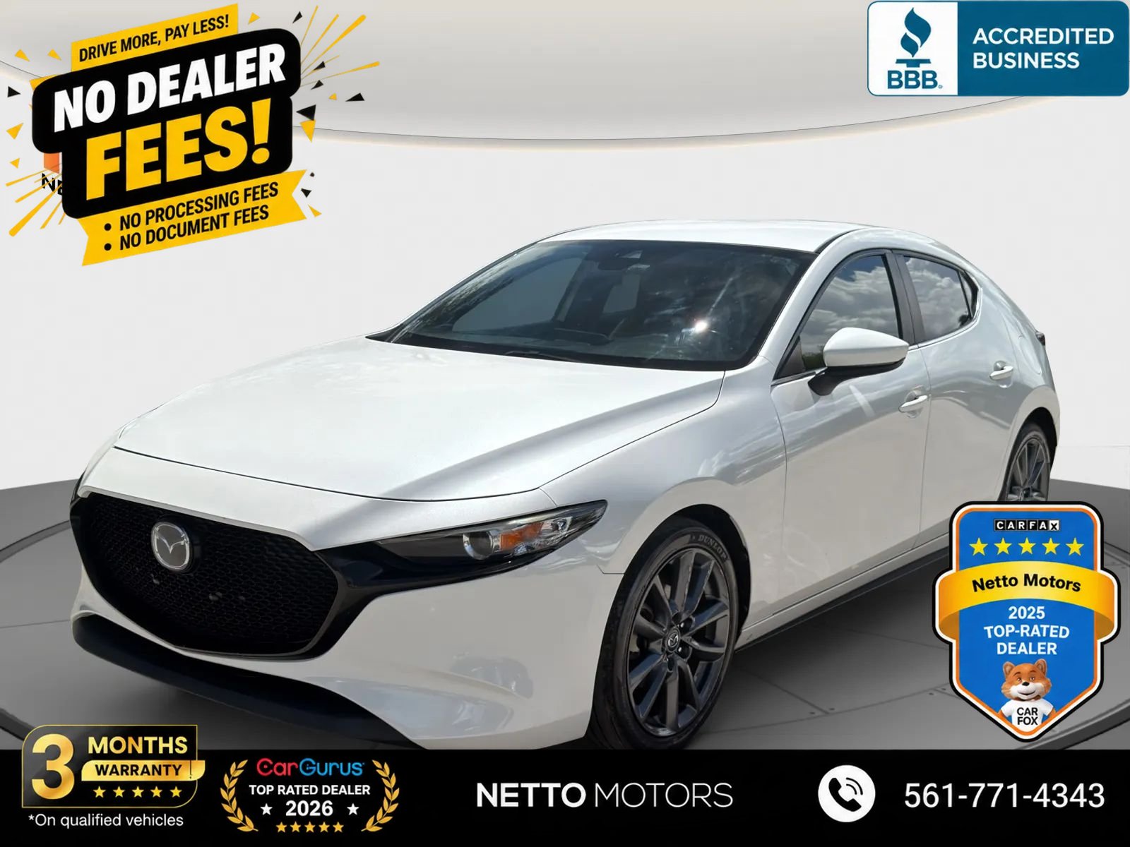 Used 2020 MAZDA MAZDA3 Hatchback FWD image 1