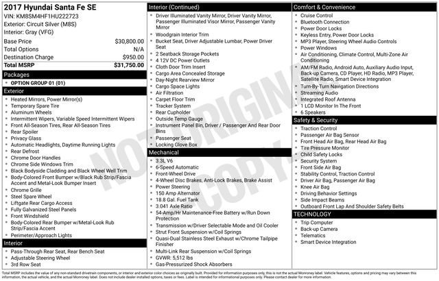 Used 2017 Hyundai Santa Fe SE image 2