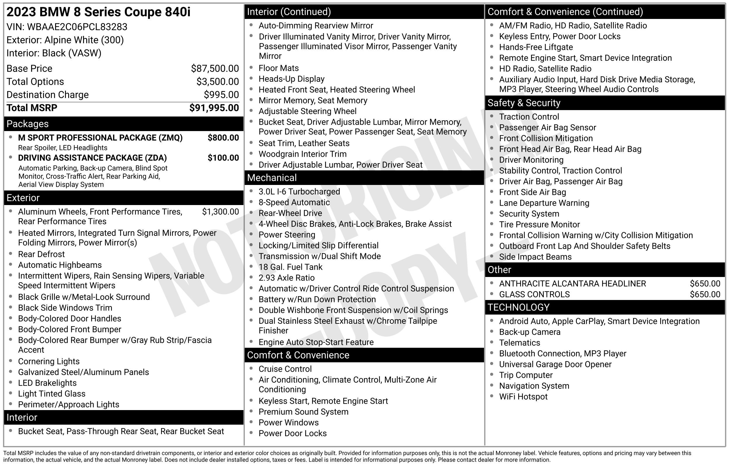 Used 2023 BMW 840i Coupe w/ M Sport Professional Package RWD image 36