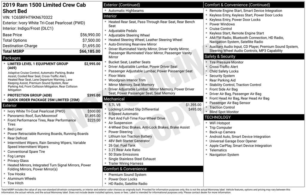 Used 2019 RAM 1500 Limited AWD/4WD image 9