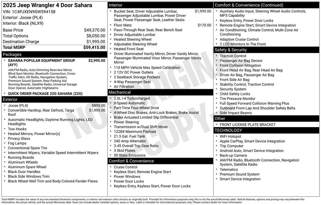 New 2025 Jeep Wrangler Unlimited Sahara AWD/4WD image 27