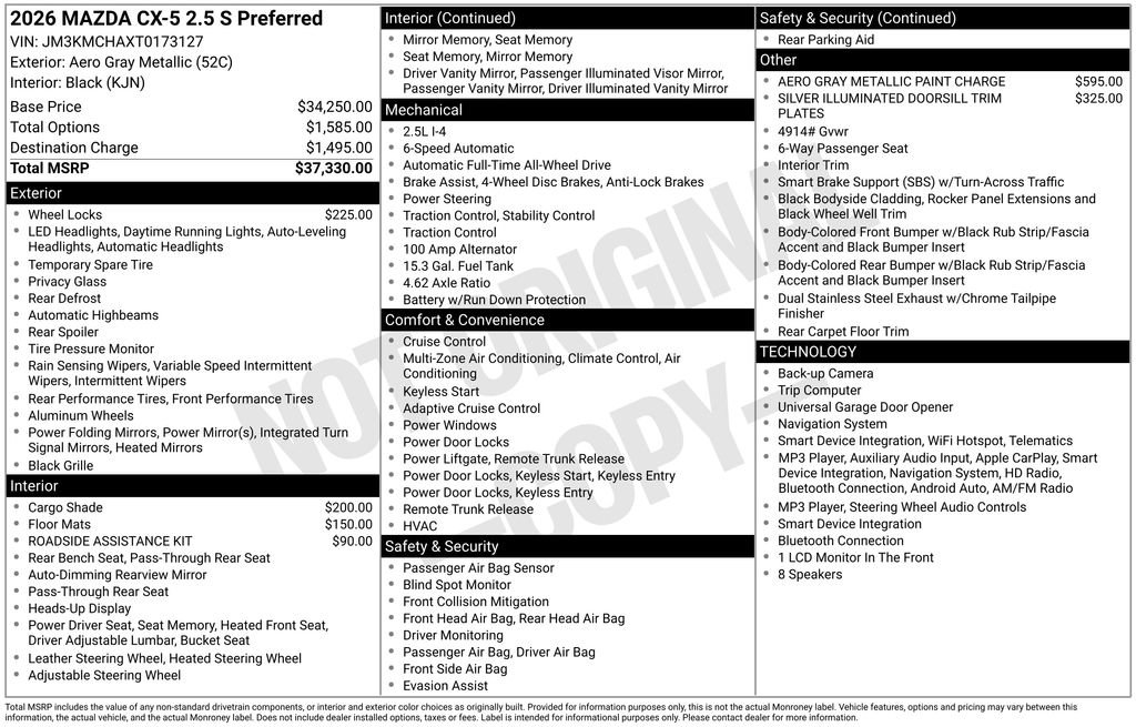 New 2026 MAZDA CX-5 Preferred AWD/4WD image 10