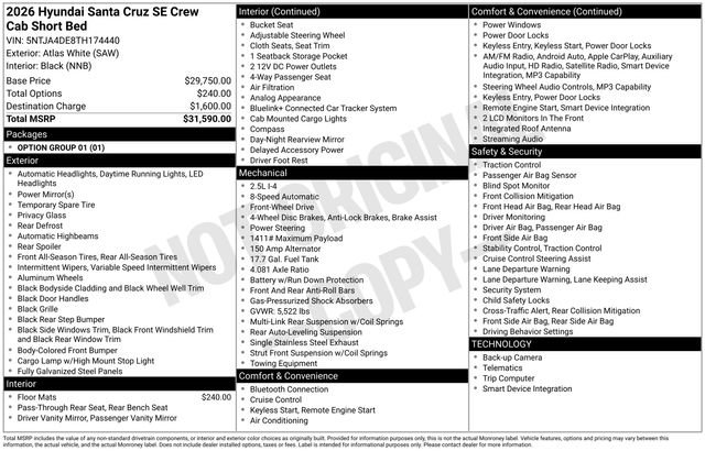 New 2026 Hyundai Santa Cruz SE FWD image 28