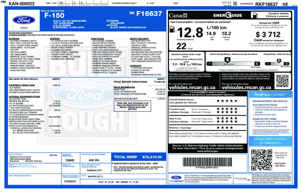 Used 2024 Ford F150 XLT w/ Equipment Group 302A MID AWD/4WD image 30