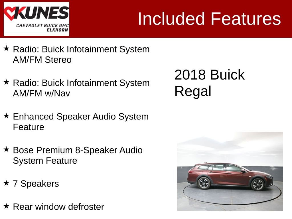 Used 2018 Buick Regal Preferred w/ Sights and Sounds Package AWD/4WD image 3