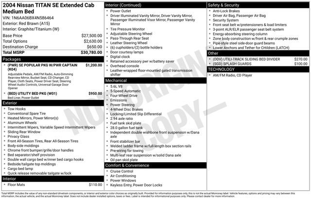 Used 2004 Nissan Titan SE image 1