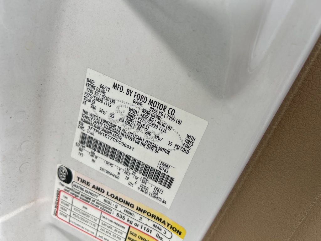 Used 2012 Ford F150 Lariat w/ Lariat Plus Pkg image 11