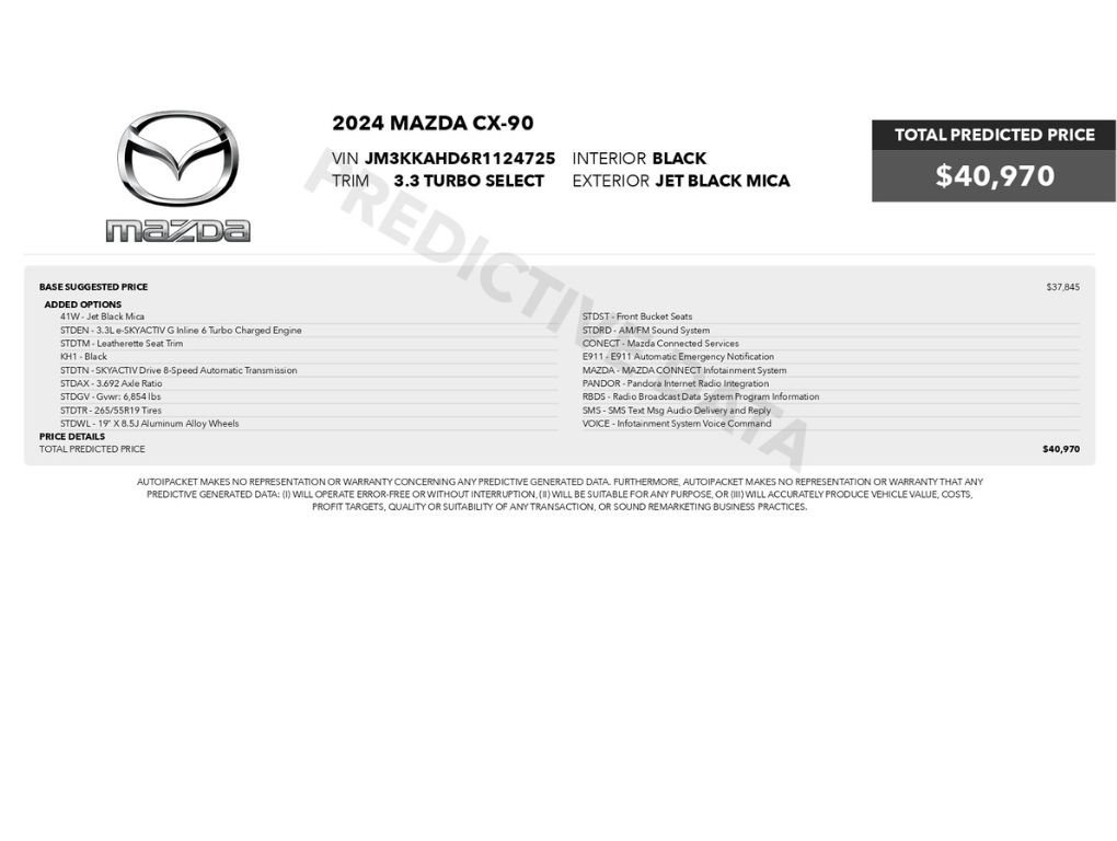 Used 2024 MAZDA CX-90 3.3 Turbo w/ Select Package AWD/4WD image 2