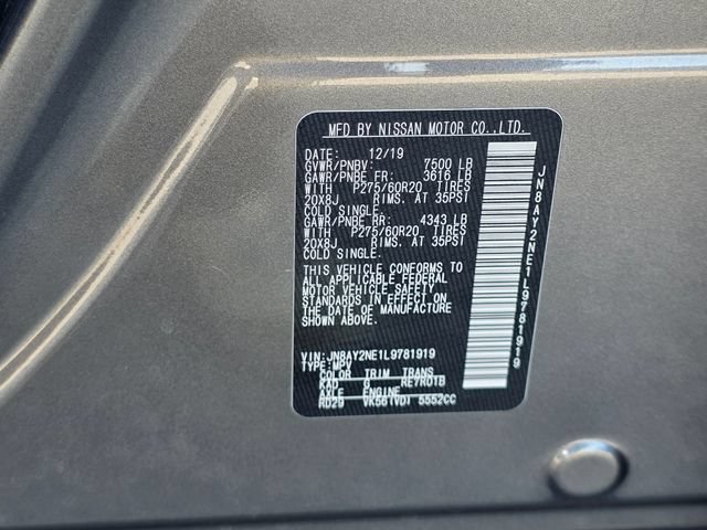 Used 2020 Nissan Armada Platinum w/ Captain's Chairs Package AWD/4WD image 29