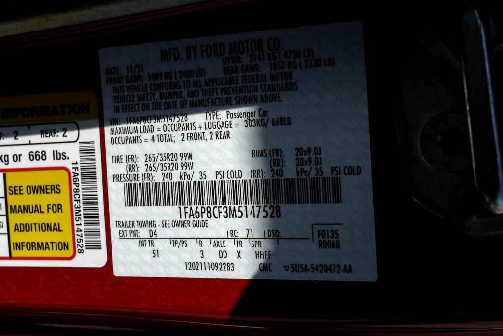 Used 2021 Ford Mustang GT Premium w/ Equipment Group 401A image 43